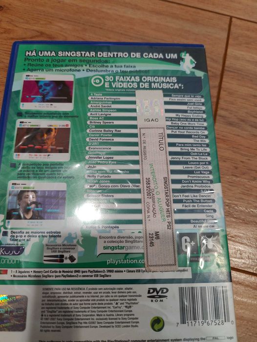 PS2 Singstar Pop Hits