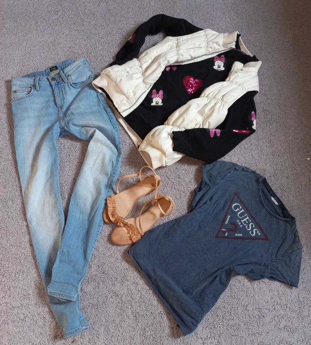 MEGA Paka 14 szt !! Zestaw ubrań S / 36 LEE Guess H&M konkrety buty