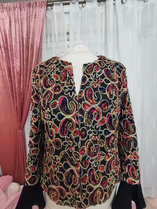 Żakiet marynarka piękna haftowana Zara Basic rozmiar L/  L