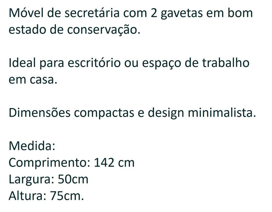 Secretária e cadeira para escritório