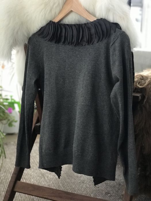 Szary rozpinany sweterek M Minidesigns ze zdobieniem