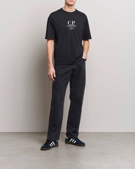 Футболка C.P. Company Brushed Cotton Embroidery logo black