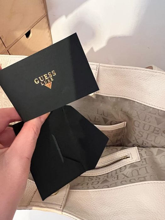 Guess Skórzana Torba Typu Shopper