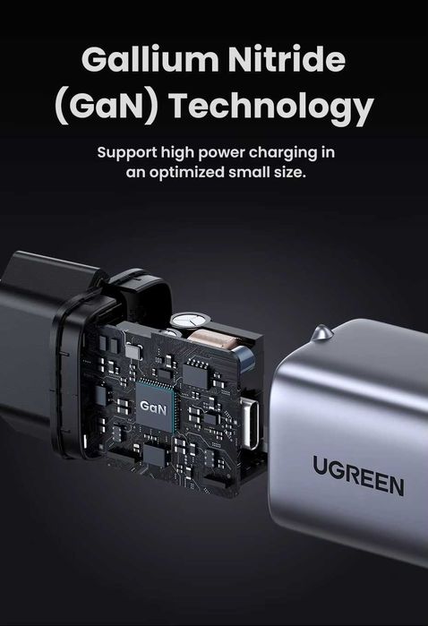 Зарядное устройство UGREEN Nexode GaN 30 Вт CD319