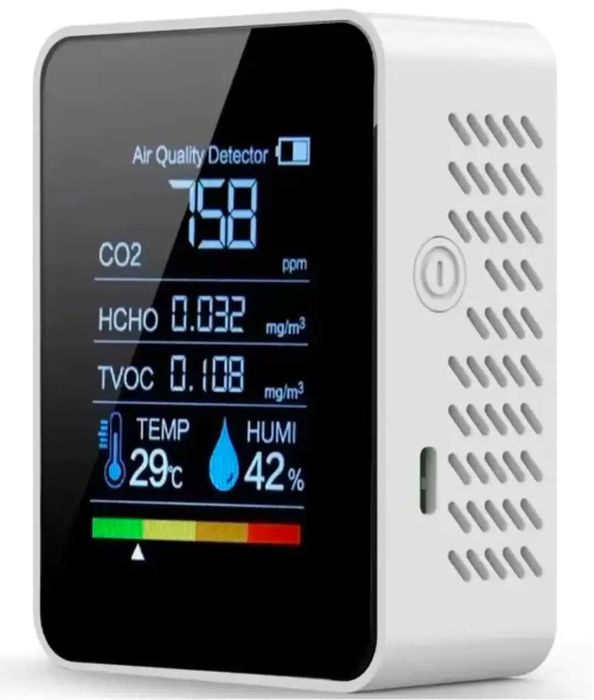 Вимірювач 5-в-1 багатофункціональний CO2 та монітор якості повітря.