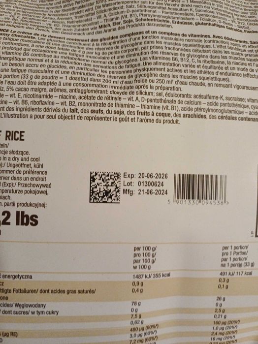 Cream of rice fit deser białkowy