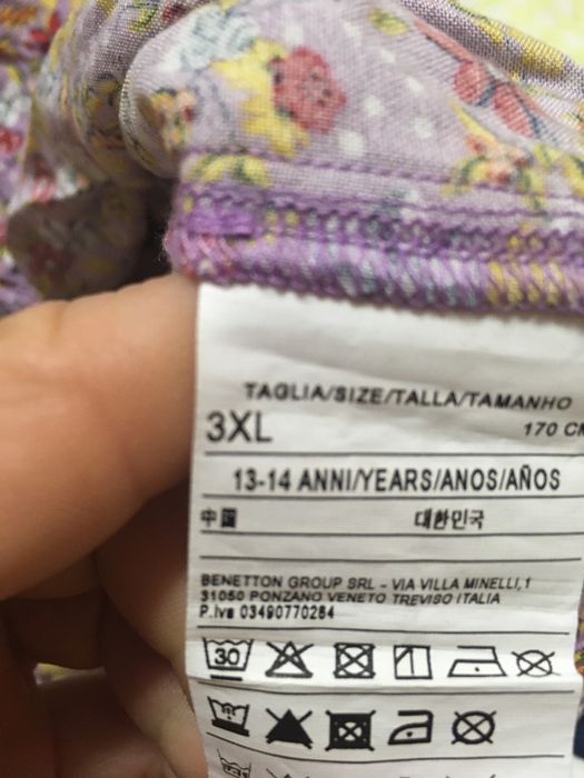 Top benetton 13/14 ano