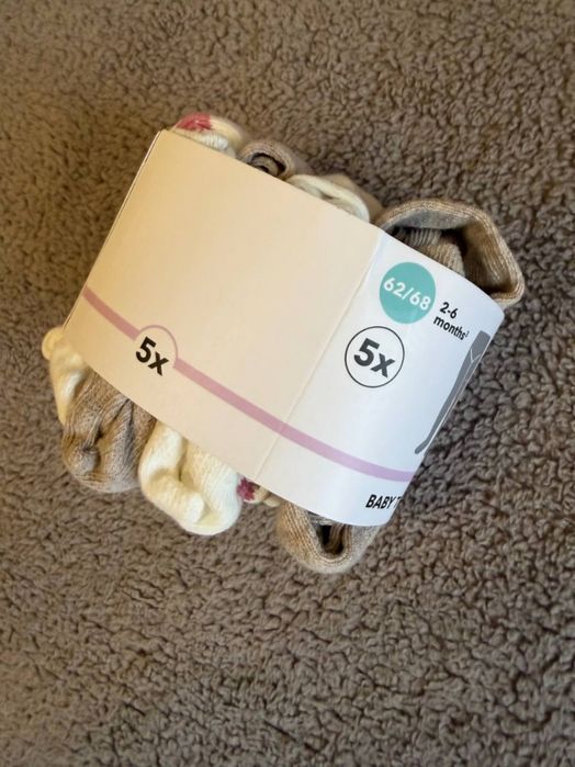 Дитячі колготки Baby Tights 5 шт, розмір 62/68 (2-6 міс)