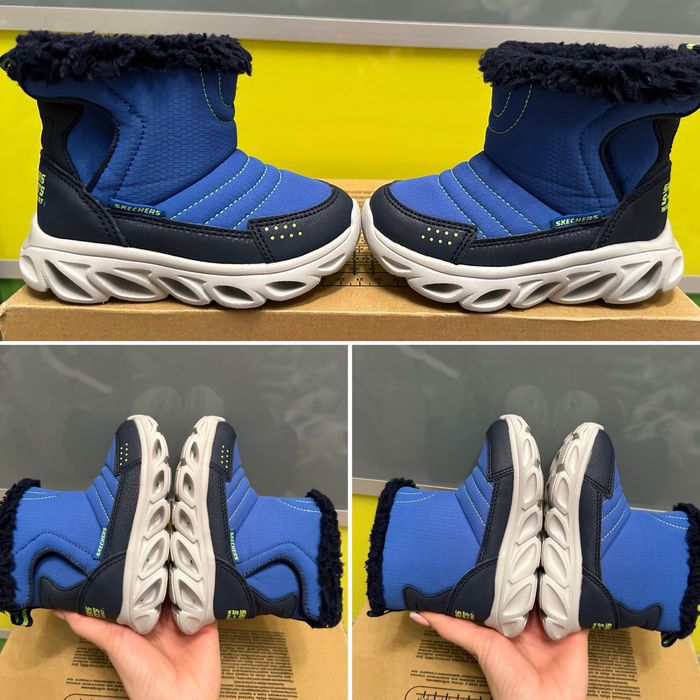 ‼️ сапожки Skechers 23 р дутіки що світяться зимове взуття ботінки