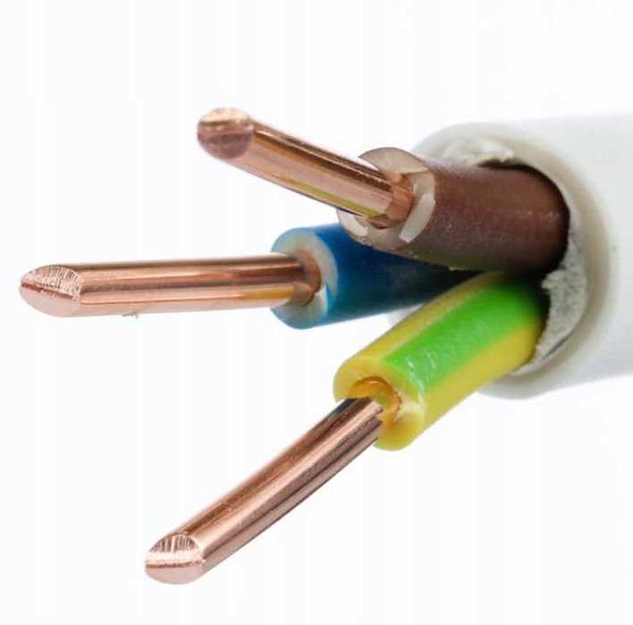 PRZEWÓD PŁASKI Elektryczny Kabel Instalacyjny 3x2,5 - 50m - WYPRZEDAŻ