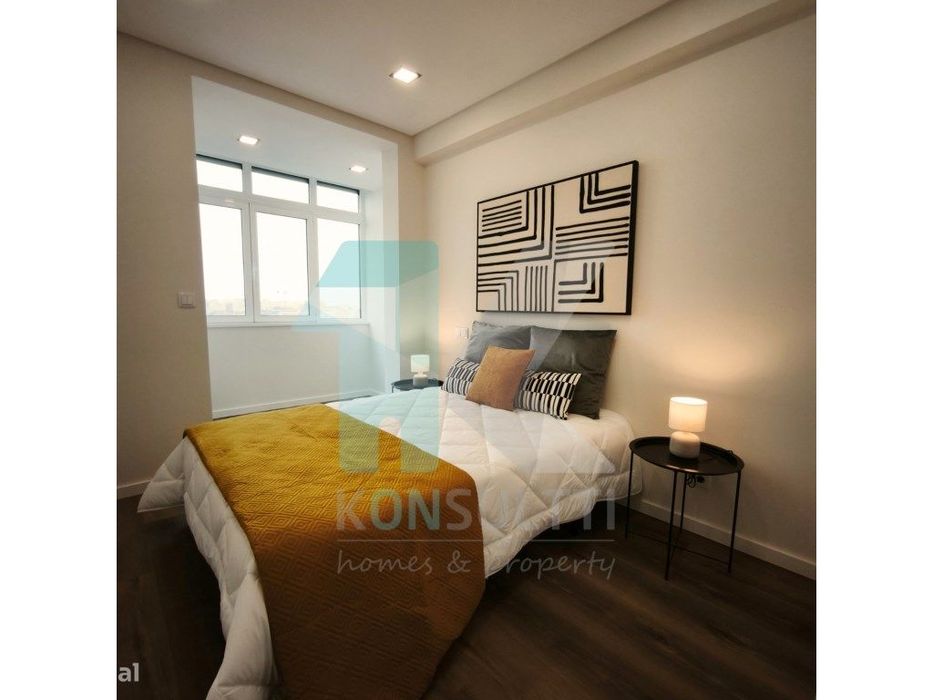 Apartamento T3 com varanda totalmente renovado e vista para o Monsa...