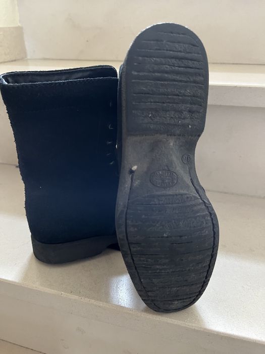 Botins de camurça pretos 36