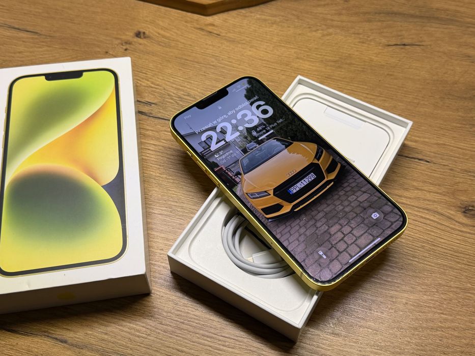 iPhone 14 Plus 128GB Yellow Żółty 15 Ładny Stan Komplet