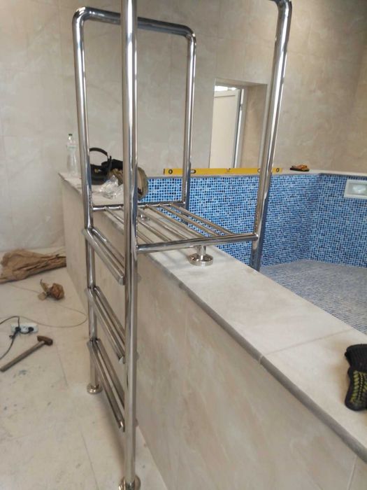 Перила,Поручні,Стелажи,Пандуси,Баки,Сходи в басейн,Відбійники,Козирки