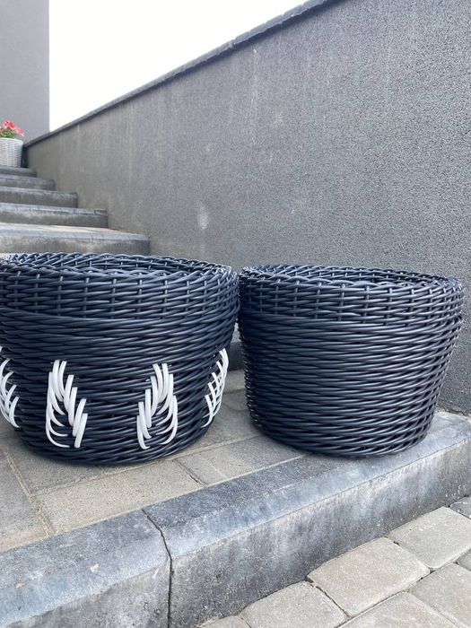 Кашпо з ротангу ручна робота