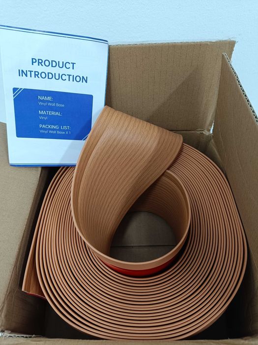 Miękka Listwa Przypodłogowa PVC Samoprzylepna 10cm x 12m DĄB