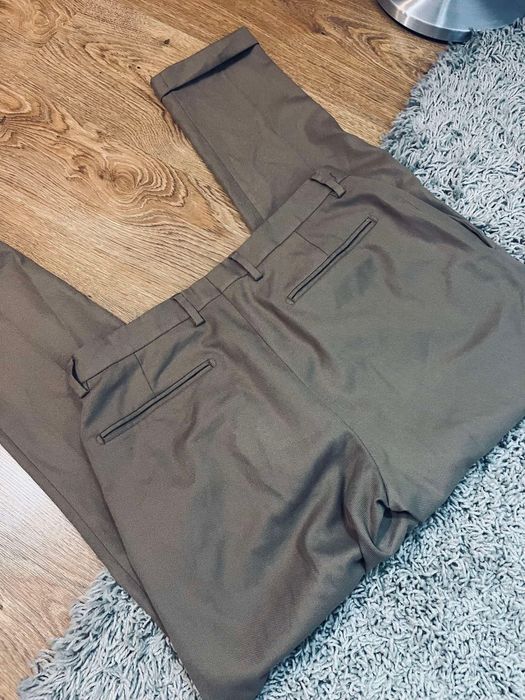 Marco Polo spodnie męskie s eleganckie brązowe