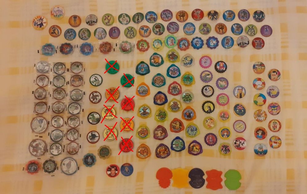 133 Tazos | Pokemon / Yu-Gi-Oh / Metabots / Shinchan / Desporto