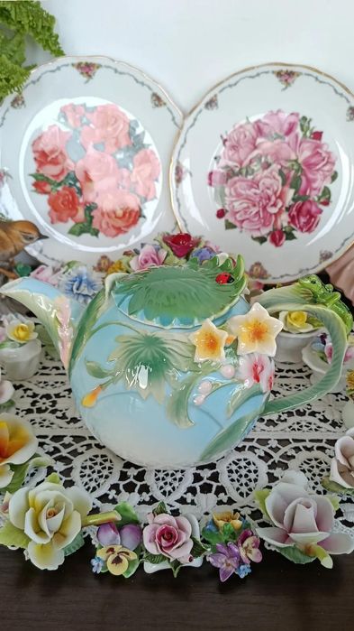 Коллекционный чайник Сандлер Англия винтаж подарок фарфор заварник