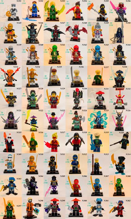 Лего Ніндзяго у подарунок мініфігурки Ниндзяго Кай Джей Коул Зейн лойд