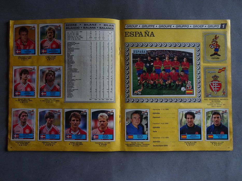 Caderneta de cromos de futebol EURO 88 Panini (faltam 3 cromos)
