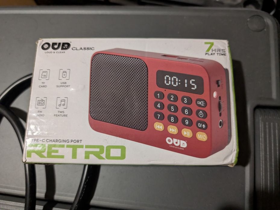 Акумуляторне FM-радіо ФМ радіоприймач 18650 Type-C MP3