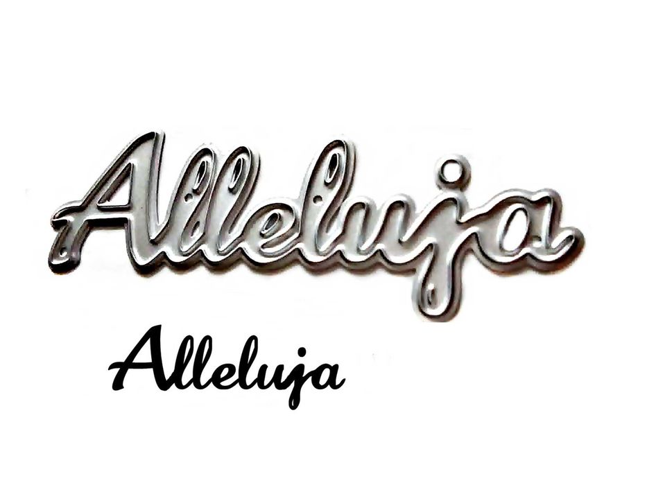 Wykrojnik napis ALLELUJA