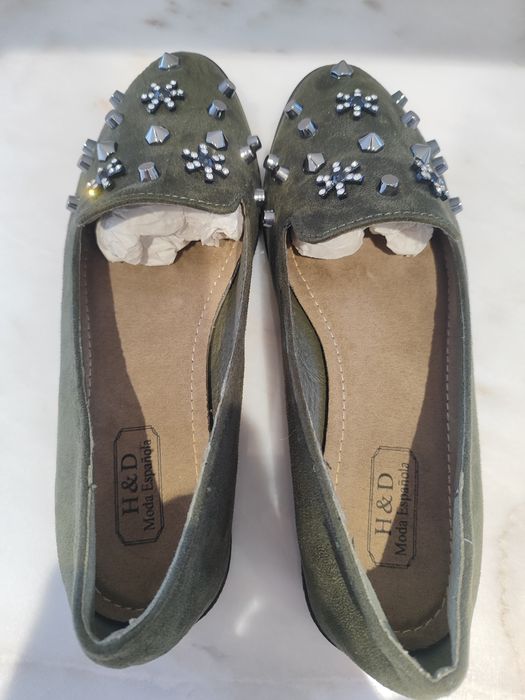 Sabrinas Verde Tropa H&D Moda Española - Tam. 36 (Como Novas)