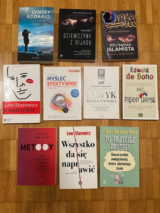 Książki różne psychologiczne rozwój osobisty obyczajowe dokument