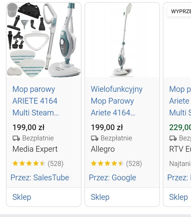 Mop parowy ARIETE 4164 Multi Steam System