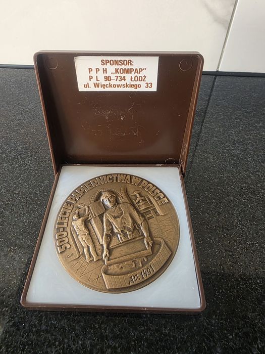 Medal odznaka 500- lecie Papiernictwa w Polsce
