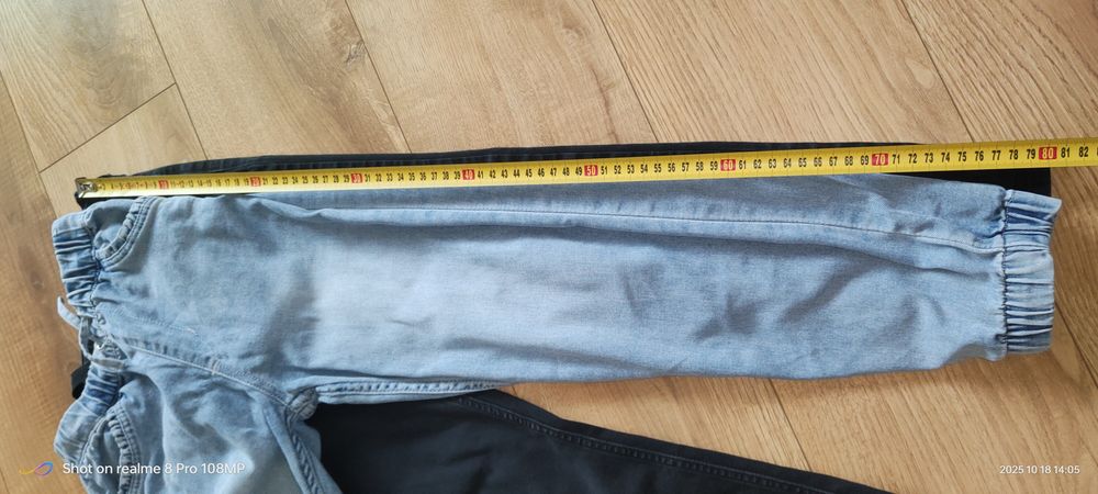 Jeansy  joggery dziewczęce 140/146