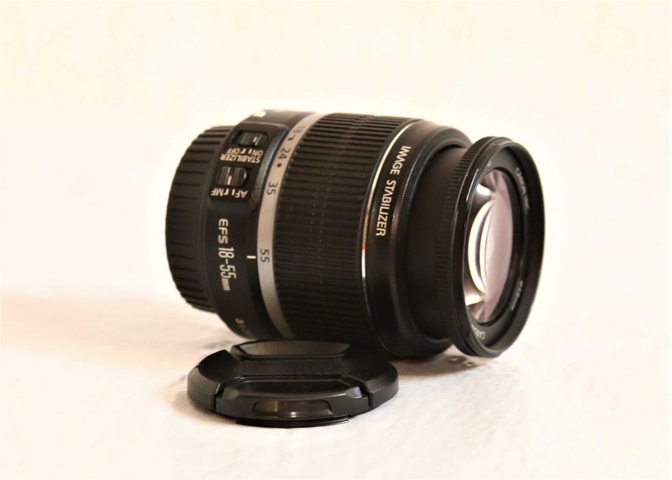 Lente Canon 18-55mm com estabilizador objetiva em bom estado