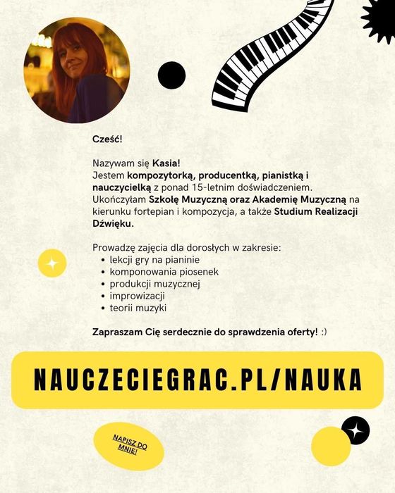 Nauka gry na pianinie dla dorosłych - Poznań