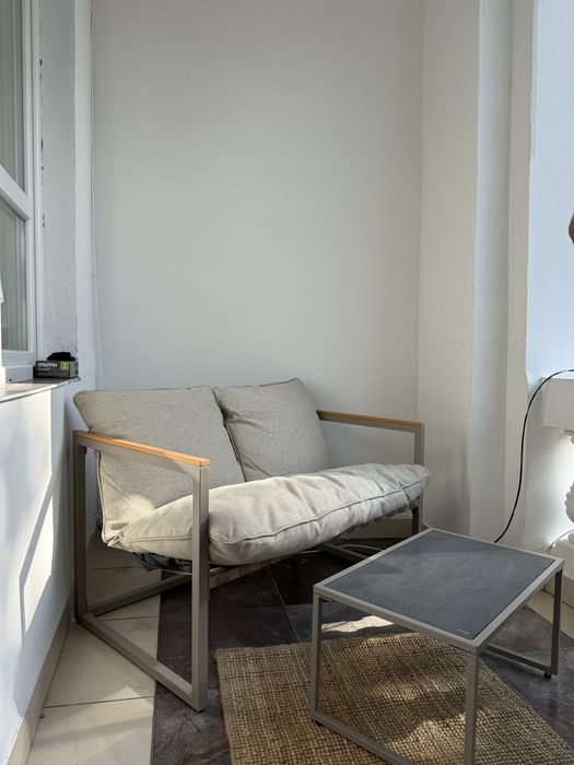 Sofa ogrodowa kanapa taras balkon stolik komplet fotel