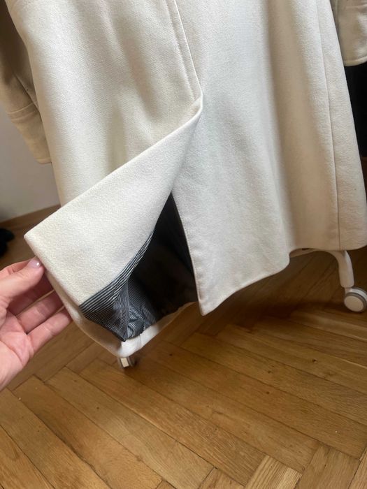 Biały płaszcz premium Filippa K wełna S / 36 elegancki