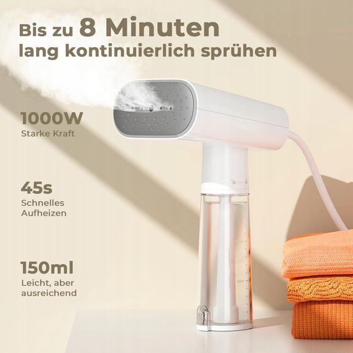 Parownica Steamer Żelazko Podróżne Pionowe Mini 1000W 150ml Vpcok