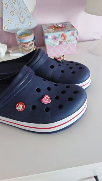 Crocsy granatowe buty Crocs gumowe chodaki mule granatowe 42