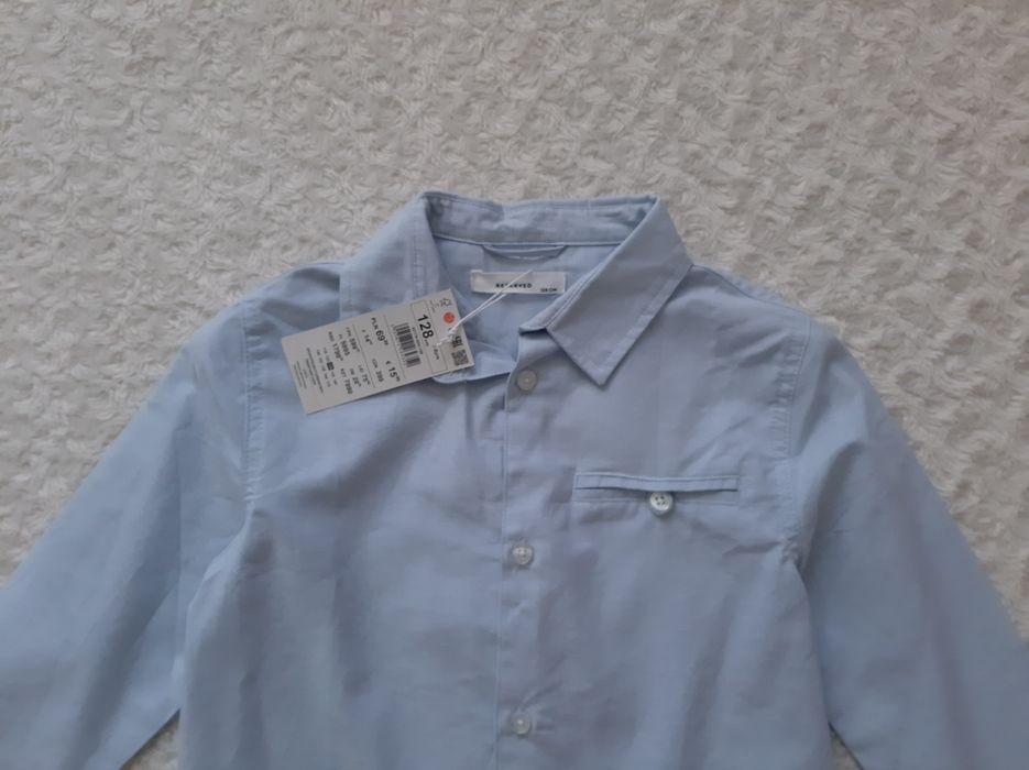 RESERVED NOWA błękitna koszula r. 128