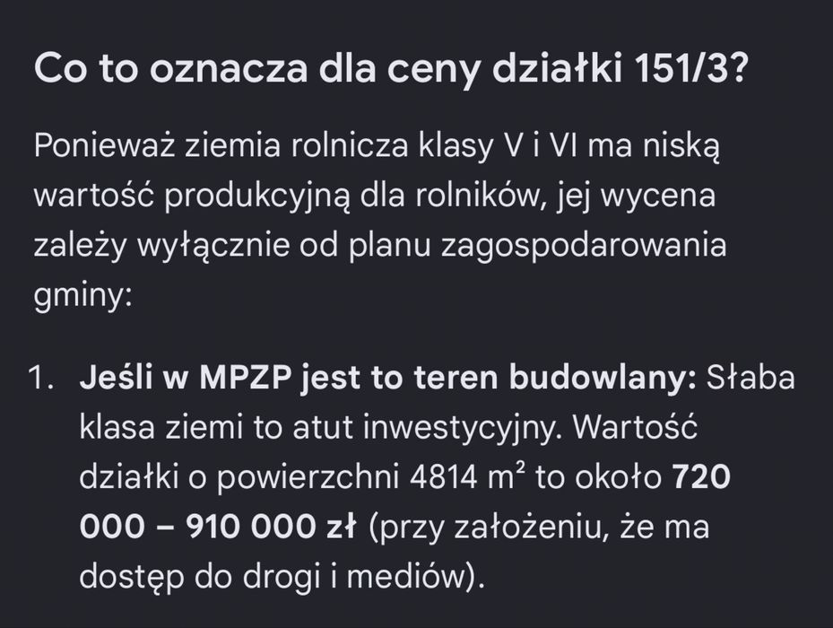 Działka 4814m2 z możliwością budowy.