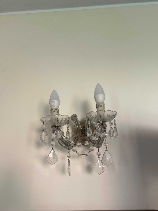 Conjunto de 7 candeeiros em cristal