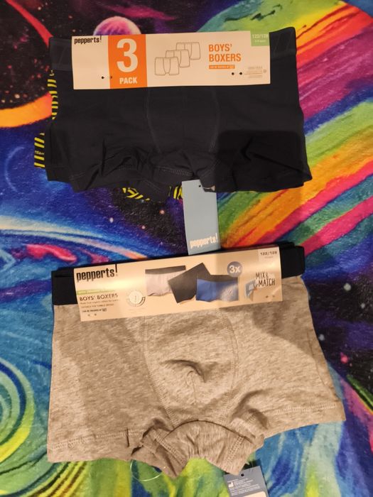 Dwa 3paki bokserski chłopięce 122 128