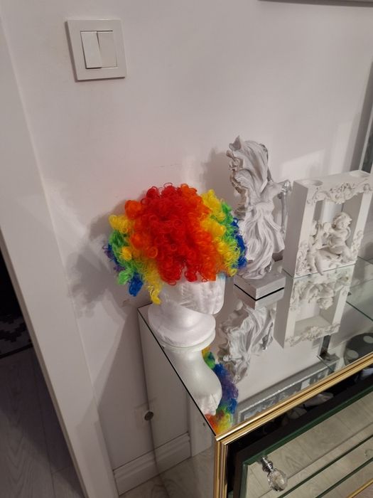 Impreza kolorowa peruka Nowa