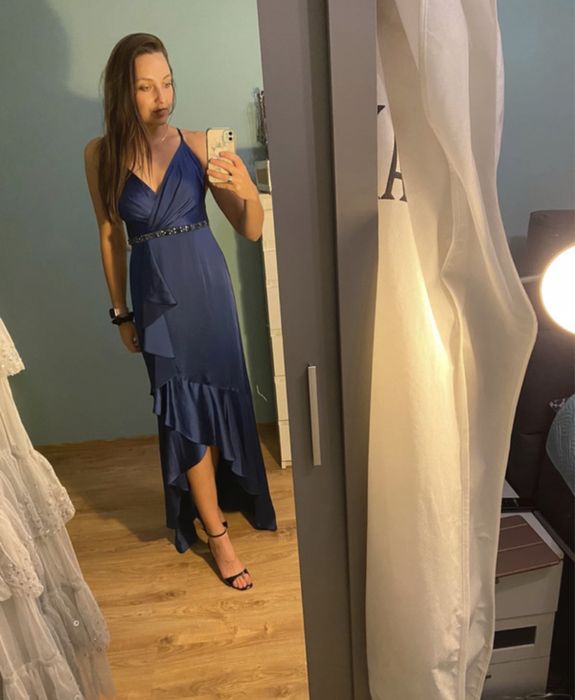 Sukienka balowa na ślub wesele karnawał Adrianna Papell rozmiar M