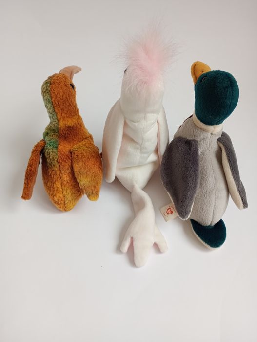 Ty beanie babies Селезень Какаду Киви птицы утка попугай