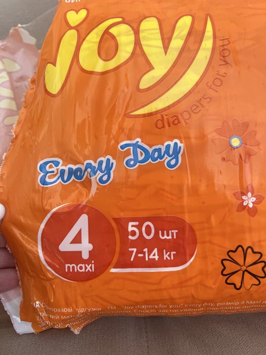 Подгузники JOY 4 Maxi 7-14 кг