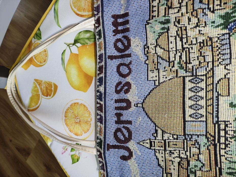 Jerusalem :)Gobelinowa torba na ramię – Pamiątka z Jerozolimy (Izrael) | UNIKAT!
