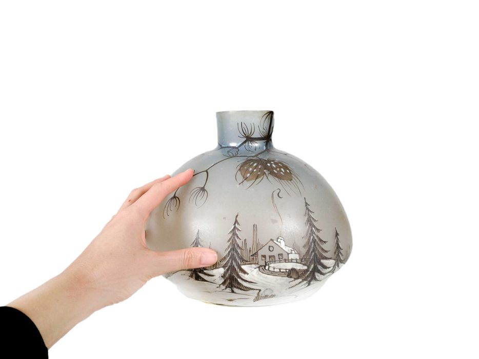 Vaso vidro Leune Arte Nova | século XX