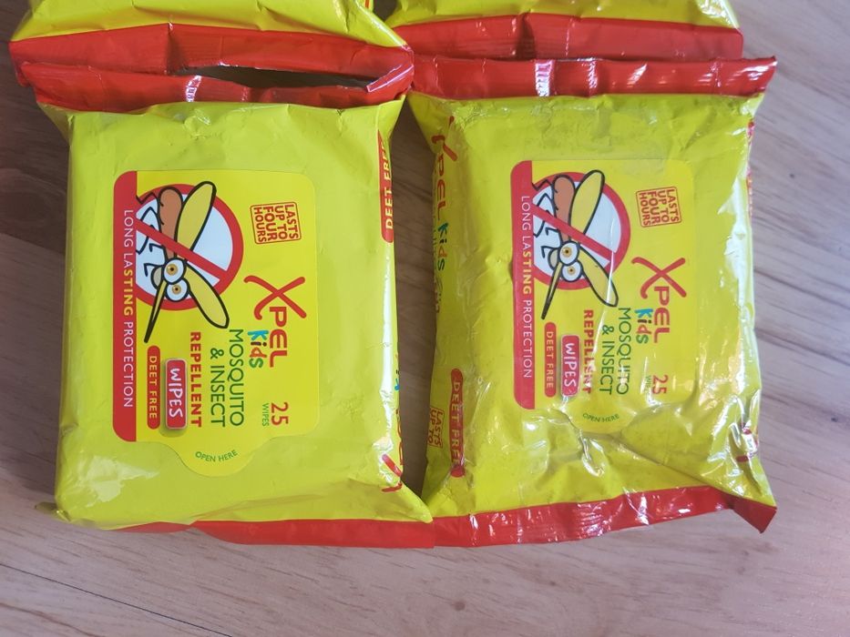 Nowe nawilzane chusteczki odstraszajace komary i inne owady XPEL