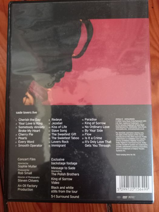 Dvd Sade Lovers Live